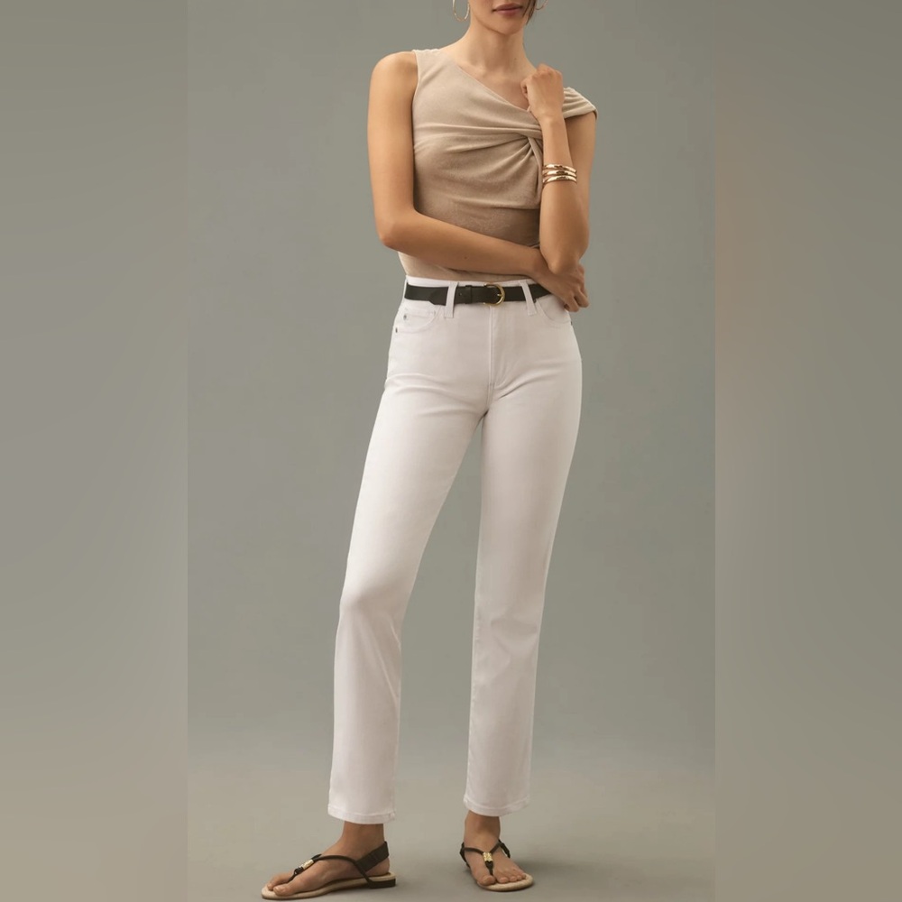 AG Adriano Goldschmied High Rise White Jeans